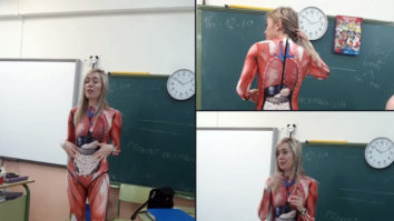 μαθημα βιολογιας στολη ανατομιας δασκαλα καθηγητρια